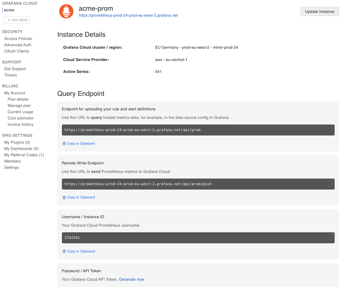 Grafana Cloud Prometheus Configuration